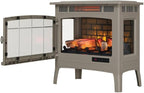 duraflame Freestanding Electric Fireplace Stove Heater with 3D Flame Effect for 1,000 Sq. Ft. Room, French Gray
