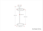 SIMPLIHOME Brook Contemporary 10 Inch Wide Metal C Side Table in White / Gold, For the Living Room and Bedroom