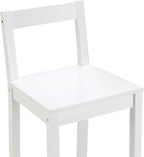 Amazon Basics Wooden Bar Stool with Backrest 24", White, Set of 2