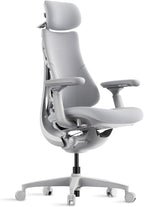 LiberNovo Dynamic Ergonomic Office Chair - Comfy Adjustable Desk Chair with Adaptive Lumbar Support, 160° Recline & Built-in Spine Stretch for Back Comfort, Home Office Long Hours Use, Gray+48cm