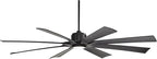 Possini Euro Design 70" Defender Modern Large Indoor Outdoor Ceiling Fan with LED Light Remote Control Matte Black Damp Rated for Patio Exterior House Home Porch Gazebo Garage Barn