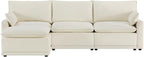 CHITA 113" Oversized Cloud Sectional Couch, Modern Modular Sectional Sofa Set for Living Room, 4 Seater L Shaped Couch, Cream