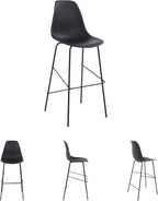 Signature Design by Ashley Forestead Modern Bar Height Bucket Barstool, 2 Count, Black