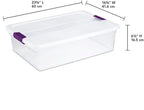 Sterilite 12-Pack 32 Quart ClearView Latch Box, Stackable Organizer Bins with Latching Lids - Clear Plastic Organization Containers for Closet, Bedroom, Shelving Units and Everyday Home Storage