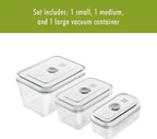 ZWILLING Fresh & Save 3-pc Glass Food Storage Container, Meal Prep Container- Assorted Sizes