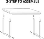 NSdirectModern Computer Desk 63 inch Large Office Desk Writing Study Table for Home Office Desk Workstation Wide Metal Sturdy Frame Thicker Steel Legs, Black.