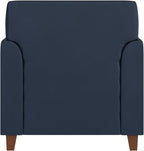 Flash Furniture Hercules Diplomat Series LeatherSoft Upholstered Side Reception Chair, Lobby Chair with Cushions and Flared Arms, Navy