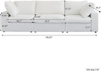 WJShome Cloud Modular Sectional Sofa Couch,Oversized Down Filled 3-Seater Minimalist Sofa,118.02inch Convertible Couch Deep Seat for Modern Living Room, Cover Removable & Washable