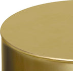 SIMPLIHOME Curtis Industrial 16 inch Wide Metal Metal Cylinder Accent Table in Ombre Black/ Gold, Fully Assembled for the Living Room and Bedroom