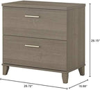Bush Furniture 2 Drawer Lateral File Cabinet, Letter and Legal-Size Document Storage for Home or Professional Office, Somerset Collection, Ash Gray