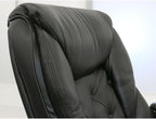NBF Kingston Standard Executive Office Chair Desk Chair - Ergonomic Chairs with Adjustable Gas Lift and Tilt - Modern Office Chair with Dual Wheel Casters - Faux Leather Chair (Black, Mahogany)