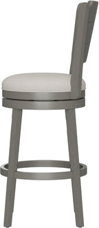 Hillsdale Clarion Wood Swivel Bar Height Stool, Distressed Gray
