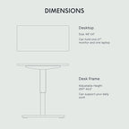 FLEXISPOT EN1 One-Piece Standing Desk 48 x 24 Inches Electric Stand Up Desk for Home Office (Black Frame + 48" Black Top)