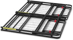 Amazon Basics Bed Frame with Storage, Foldable Metal Platform, Sturdy Steel, No Box Spring Needed, 14-inch High, Tool-Free Setup, Queen Size, Black