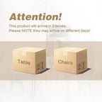 Dining Table Set for 4，Dinner Table Set for 4，55'' Kitchen Table and PU Leather Chairs Set of 4, 5 Piece Dining Table Set for Kitchen Dining Room