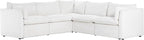 CHITA Luxury Oversized V-Shaped Sectional Modular Sofa, Premium Down Filled Cloud Couch, FSC Certified, 107''Width, 6 Seat and 1 Middle Corner for Living Room, Cream
