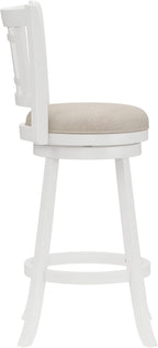 Hillsdale Fairfox 30.5" Wood Swivel Bar Height Stool, White