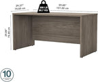Bush Business Furniture Studio C 60W x 30D Office Desk in Modern Hickory