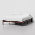 LIFEMENT Classic Wood Platform Bed Frame, Essential, Noise Free, Under Bed Storage, No Box Spring Needed, Easy Assembly (Walnut, Queen (U.S. Standard))