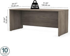 Bush Business Furniture Studio C 72W Computer Desk with Wire Management and Modesty Panel in Modern Hickory, Professional Table for Home Office and Corporate Office