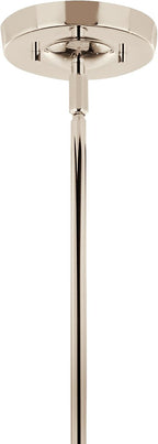 KICHLER Livadia 6-Light Chandelier, Soft Modern-Light in Polished Nickel, for Foyer, Great Room, or Vaulted Dining or Bedroom (33" x 36.25"), 52673PN