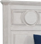 American Woodcrafters Brighten Distressed Antique White Wood King Headboard