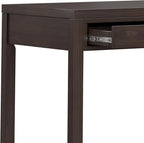SIMPLIHOME Hollander Desk - 72-Inch Wide Solid Wood Writing Desk in Warm Walnut Brown, Contemporary Modern Home Office Computer Table for Study with 2 Drawers and Flip-Down Keyboard Tray