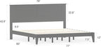 Serene Farmhouse Style Wood Bed in King Size with Chevron Scoring Headboard, Coastal Modern Design, Sturdy, Easy Assembly, Ample Underbed Storage, Black Finish
