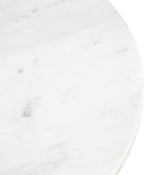 Kate and Laurel Tira Round Side Table, 14 x 14 x 24, White and Gray, Decorative Pedestal Style End Table for Use as a Bedroom Nightstand or Living Room Accent