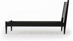 Camaflexi Mid-Century Panel Bed - Twin Size - Black Finish