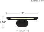 Possini Euro Design Possini Euro Samuel 17" Wide Black LED Picture Light