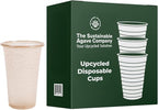 Sustainable Agave Co - Sweet Agave Fiber Cups - 12 Ounce - 50 Count Plant-Based, Made With Upcycled Materials - Clear