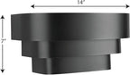 Progress Lighting P7103-31 Black One-Light Wall Sconce, 14-Inch Width X 7-Inch Height,