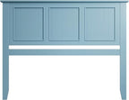 Scurrty Antique Style Wood Headboard Queen Size, Modern Headboard with Vintage Wood Frame, Bedroom Furniture (Blue)