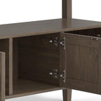 SIMPLIHOME Lev SOLID WOOD 48 Inch Wide Contemporary Console Table in Smoky Brown, For the Living Room, Entryway and Bedroom
