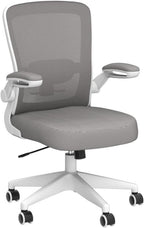 FelixKing Office Chair, Ergonomic Desk Chair Breathable Mesh Chairs Adjustable High Back Lumbar Support Flip-up Armrests, Executive Rolling Swivel Comfy Computer Chairs Home Office Gray