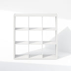 Furinno Cubic Closet Organizers and Storage, 9-Cube Closet Organizer, Open Shelf Closet Storage, Extra Thick Frame for Wardrobe, Bedroom, Living Room, White