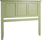 Scurrty Modern Headboard with Vintage Wood Frame,Antique Style Wood Headboard Queen Size, Bedroom Furniture (Green)