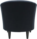 Pemberly Row 17.5" Traditional Fabric Club Chair in Dark Blue