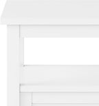 SIMPLIHOME Warm Shaker SOLID WOOD 20 inch Wide Rectangle Transitional End Table in White for the Living Room and Bedroom