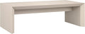 Henn&Hart 48" Rectangular Low-Profile Coffee Table for Living Room, Family Room, or Office, Alder White