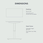 FLEXISPOT EN1 One-Piece Adjustable Desk 40 x 24 Inches Stand Up Desk Workstation Electric Standing Desk with Seamless Desktop (Silver Frame + 40 inches Black Top, 2 Packages)
