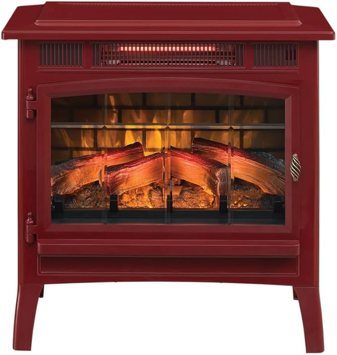 duraflame Freestanding Electric Fireplace Stove Heater with 3D Flame Effect for 1,000 Sq. Ft. Cinnamon