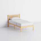 Askeld Wood Twin XL Bed Frame with Headboard, 14 Inch High Solid Bamboo Platform Bed No Box Spring Needed, Mid-Century Heavy Duty Bedframe, Easy Assembly, Noise Free