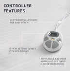 Serta Waterproof Heated Mattress Pad - Electric Bed Warmer with 10 Heat Settings, Auto Shut Off Timer, ETL Certified Electric Mattress Pad, Elastic Deep Pocket, Machine Washable, White Twin