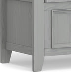 SIMPLIHOME Amherst Entryway Storage Bench - 48 inch Wide Solid Wood Hallway Seat in Fog Grey, Transitional Bench for Entryway or Living Room with Lift-Up Lid and Spacious Storage