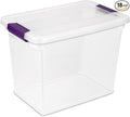 Sterilite 18-Pack ClearView Latch Box, Stackable Storage Organizer Bins for Home, 27 Quart