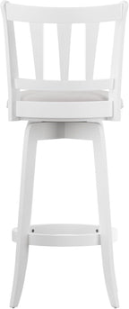 HILLSDALE Presque ISLE Wood BAR Height Swivel Stool White
