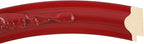 OVALCREST Oval Beveled Wall Mirror for Home Decor - Florence Style - Holiday Red - 34" x 28"