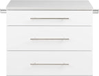 Prepac HangUps 30” Wide Wall Mount 3-Drawer Storage Cabinet, Ideal for Tool Storage, Organization for Garage, Kitchen, Laundry, Bathroom, Home Office and More, 30”W x 24”H x 16”D, White